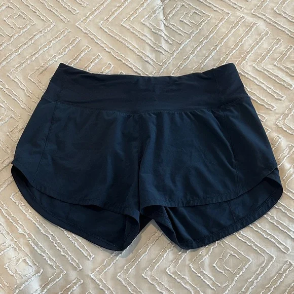 Lululemon Speed Up Mid Rise Lined Shorts 4” in True Navy - Picture 3 of 7